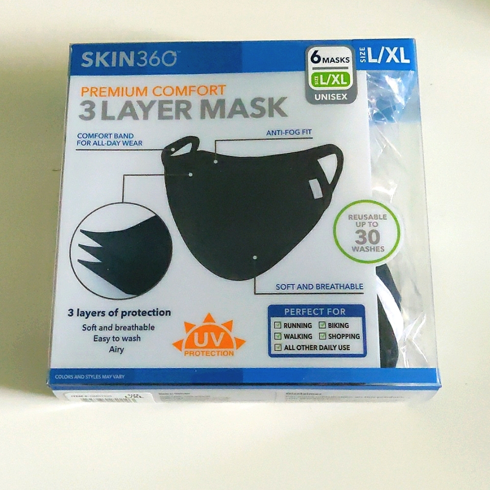 SKIN 360 3 LAYER MASK PREMIUM COMFORT 6 PACK
